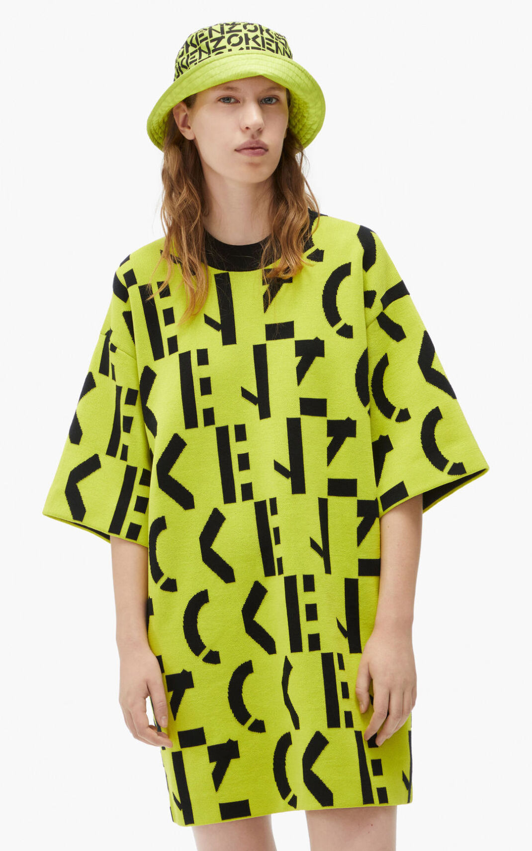 Vestidos Kenzo Sport oversize monogram T shirt Mujer Verde Claro - SKU.7914603